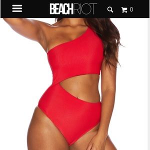 Beach Riot swimsuit. Size small. Red.